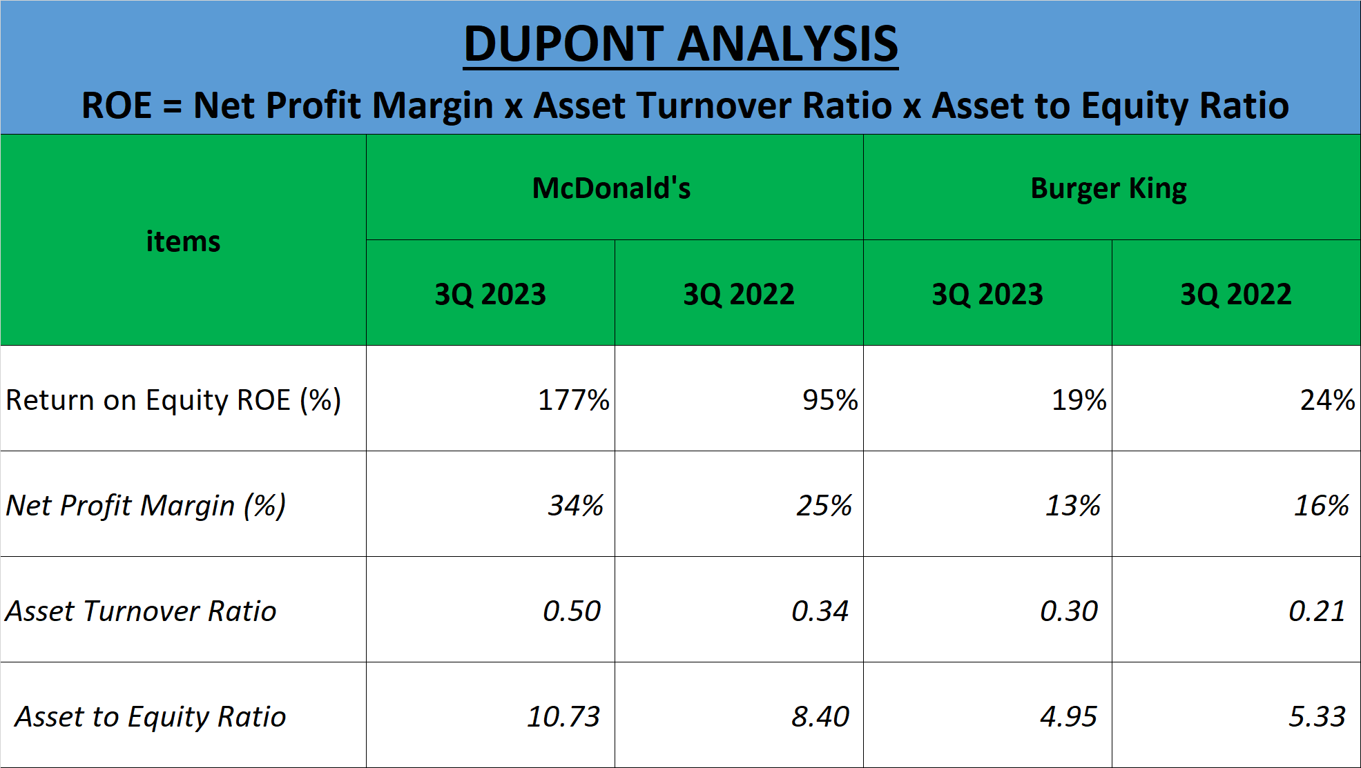 McDonalds vs Burger King Stock Analysis - 13. Roe Dupont 2